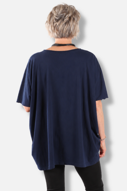 Elbow Sleeve V Tunic - Nebula