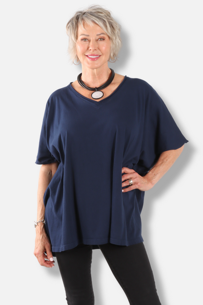 Elbow Sleeve V Tunic - Nebula