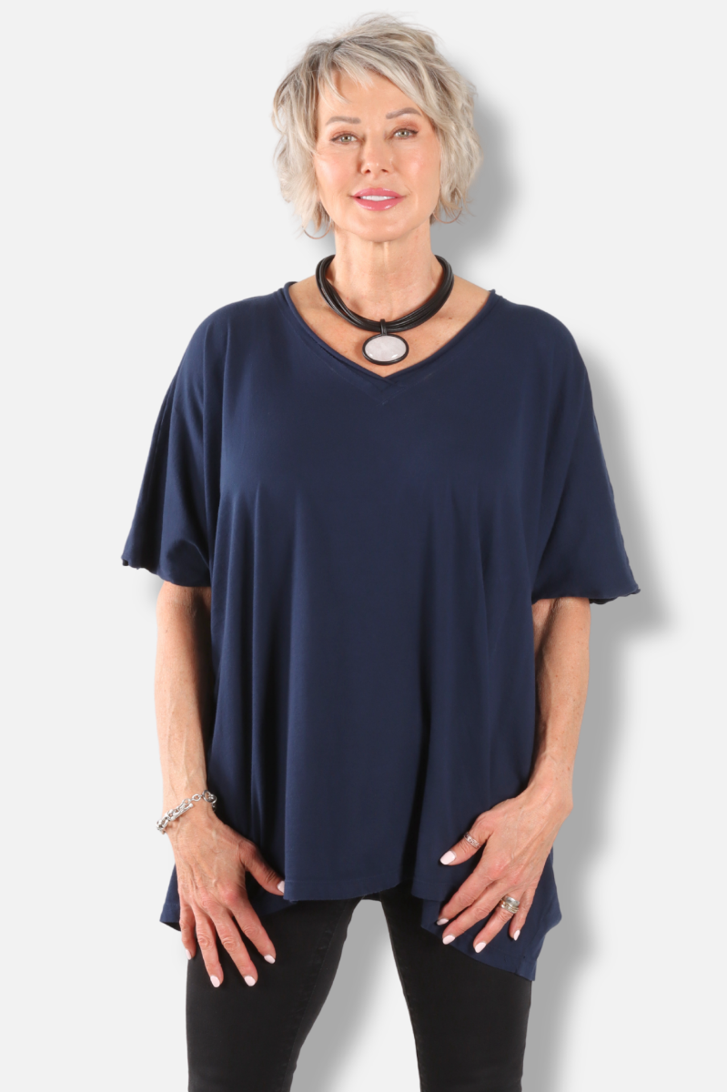 Elbow Sleeve V Tunic - Nebula