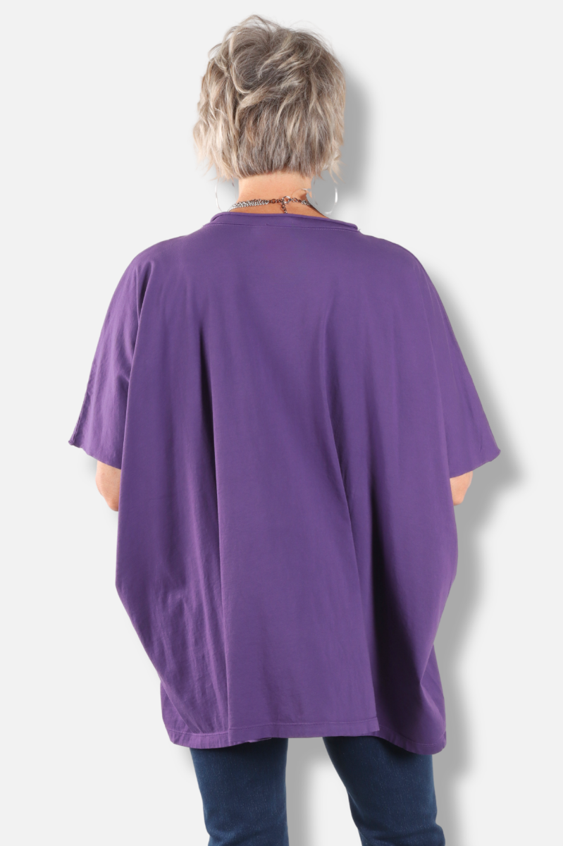 Elbow Sleeve V Tunic - Jam