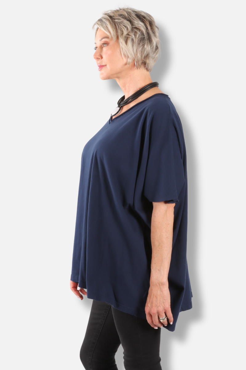Elbow Sleeve V Tunic - Nebula