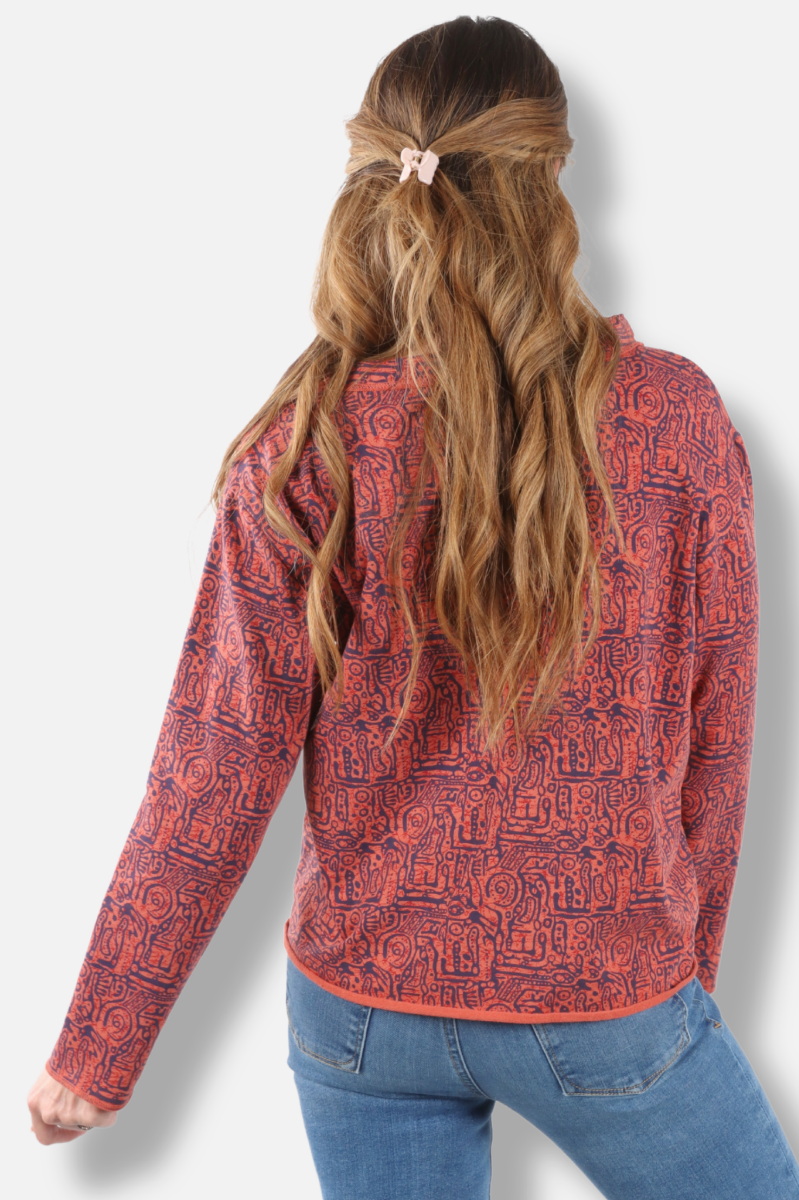 Relax Yoga Top - Cinnabar Odyssey Print