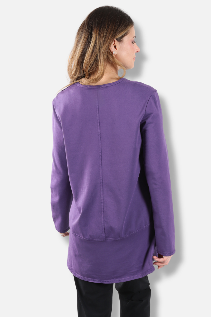 Hi-Low Flounce Tunic Plus - Jam