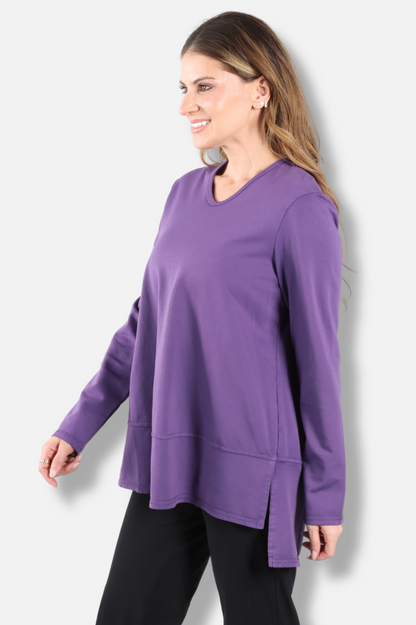 Hi-Low Flounce Tunic Plus - Jam