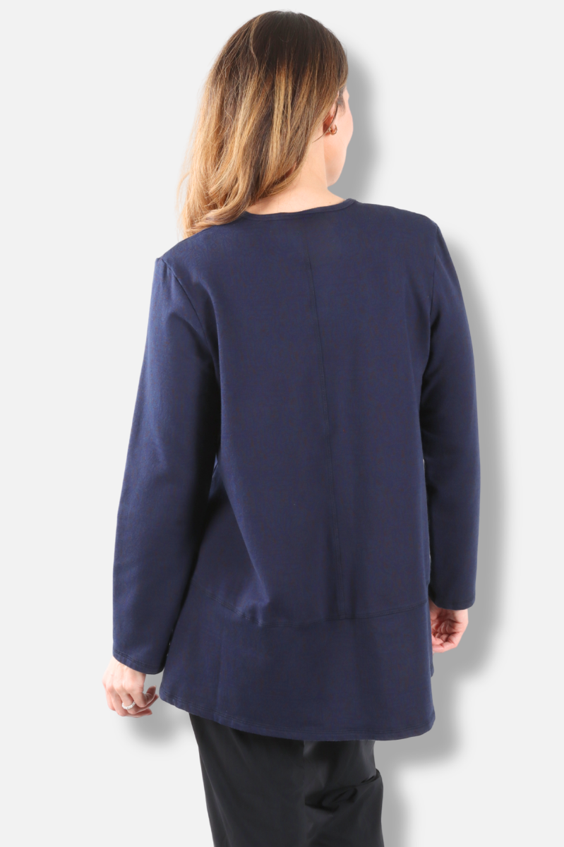 Hi-Low Flounce Tunic Plus - Nebula Odyssey Print