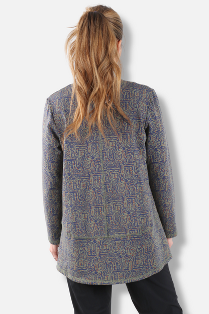 Hi-Low Flounce Tunic Plus - Jungle Odyssey Print 