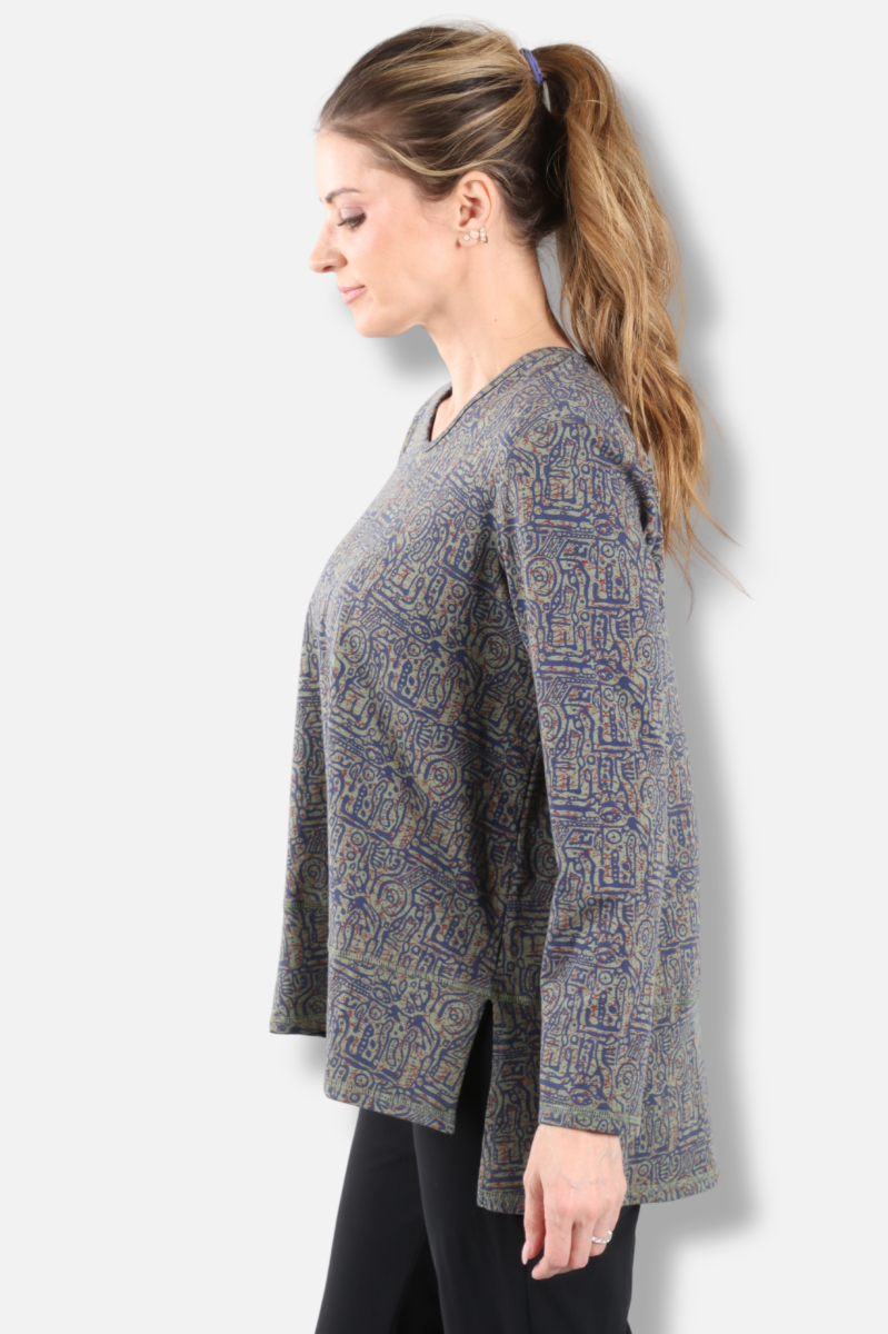 Hi-Low Flounce Tunic - Jungle Odyssey Print 