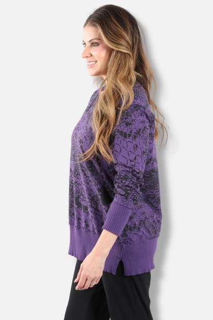 Relax Split Tunic - Jam Pebbles Print