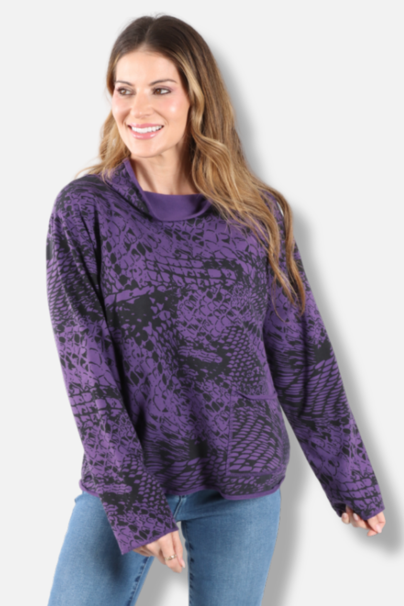 Relax Yoga Top Plus - Jam Pebbles Print