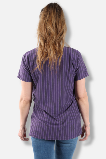 Short Sleeve Crew - Jam Vertical Stripe Print
