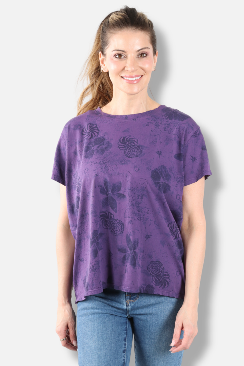 Short Sleeve Crew - Jam New Indigo Print