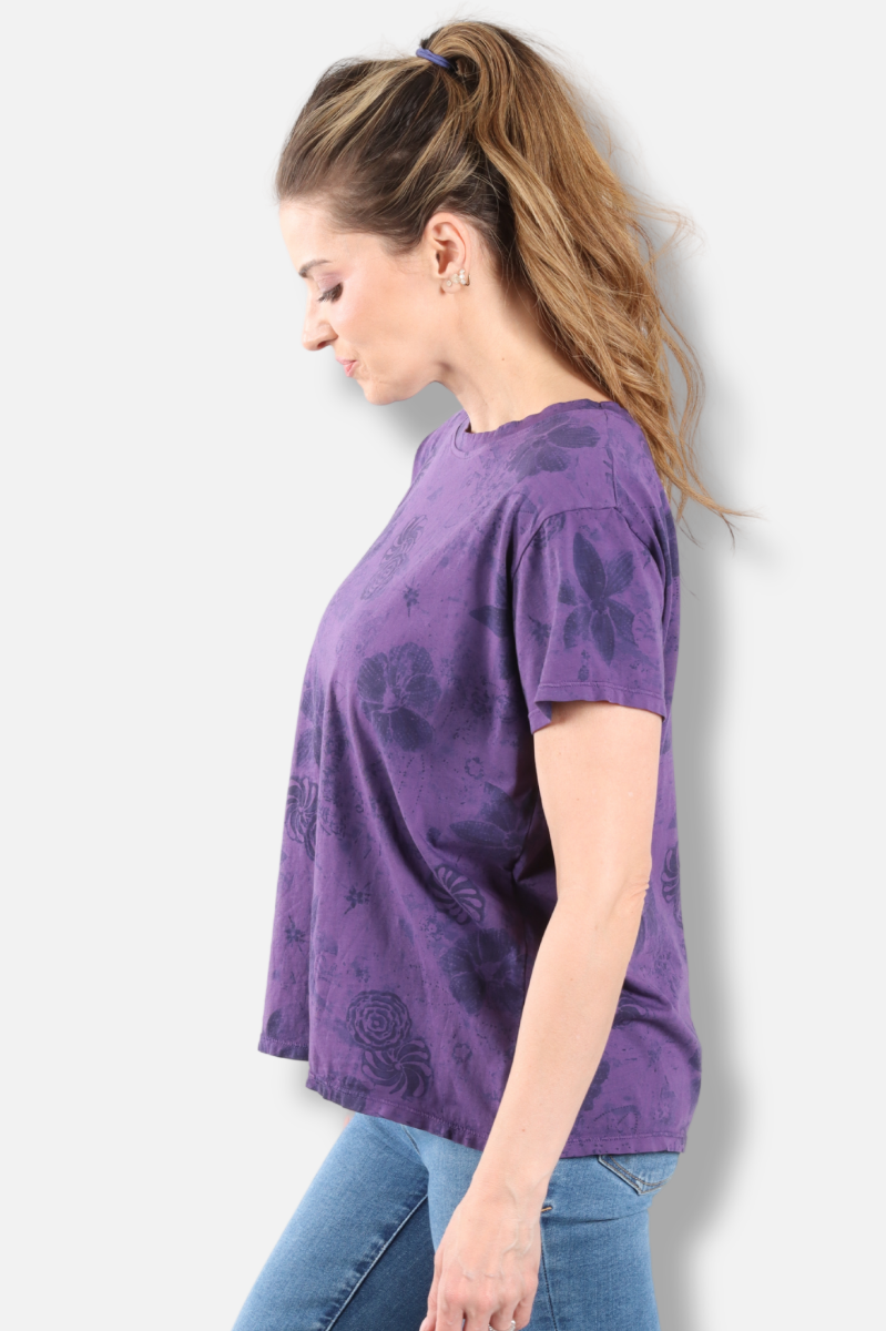 Short Sleeve Crew Plus - Jam New Indigo Print