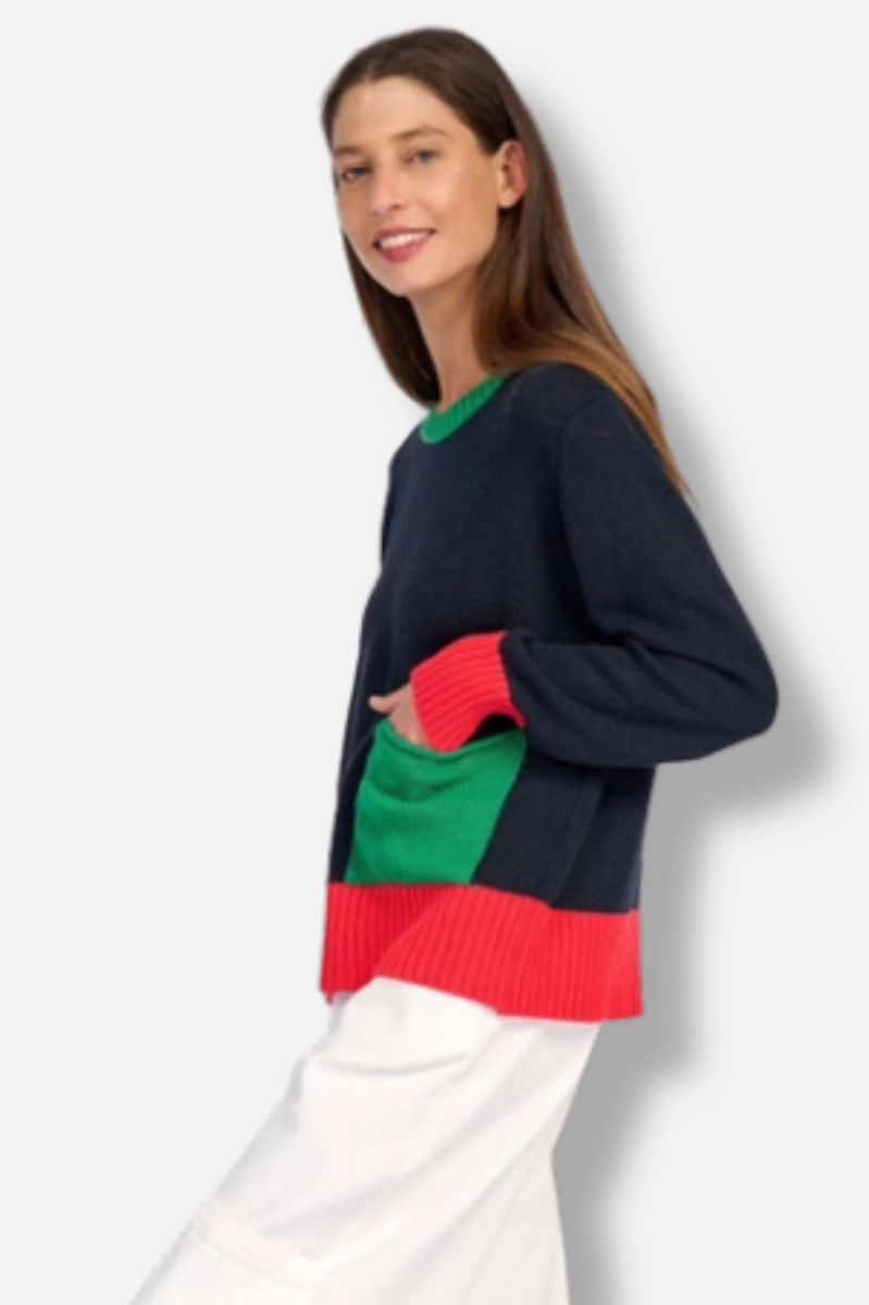 Bauble Pocket Sweater - Midnight