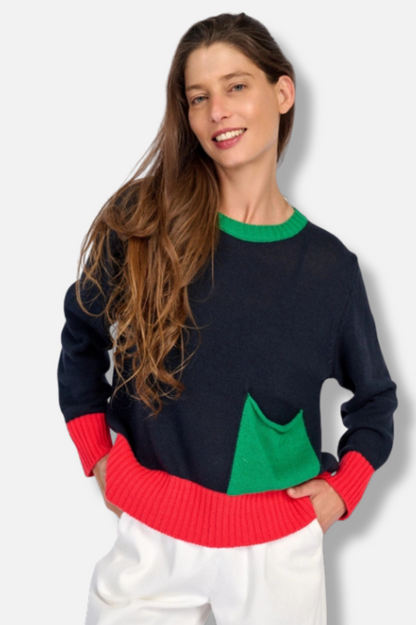 Bauble Pocket Sweater - Midnight