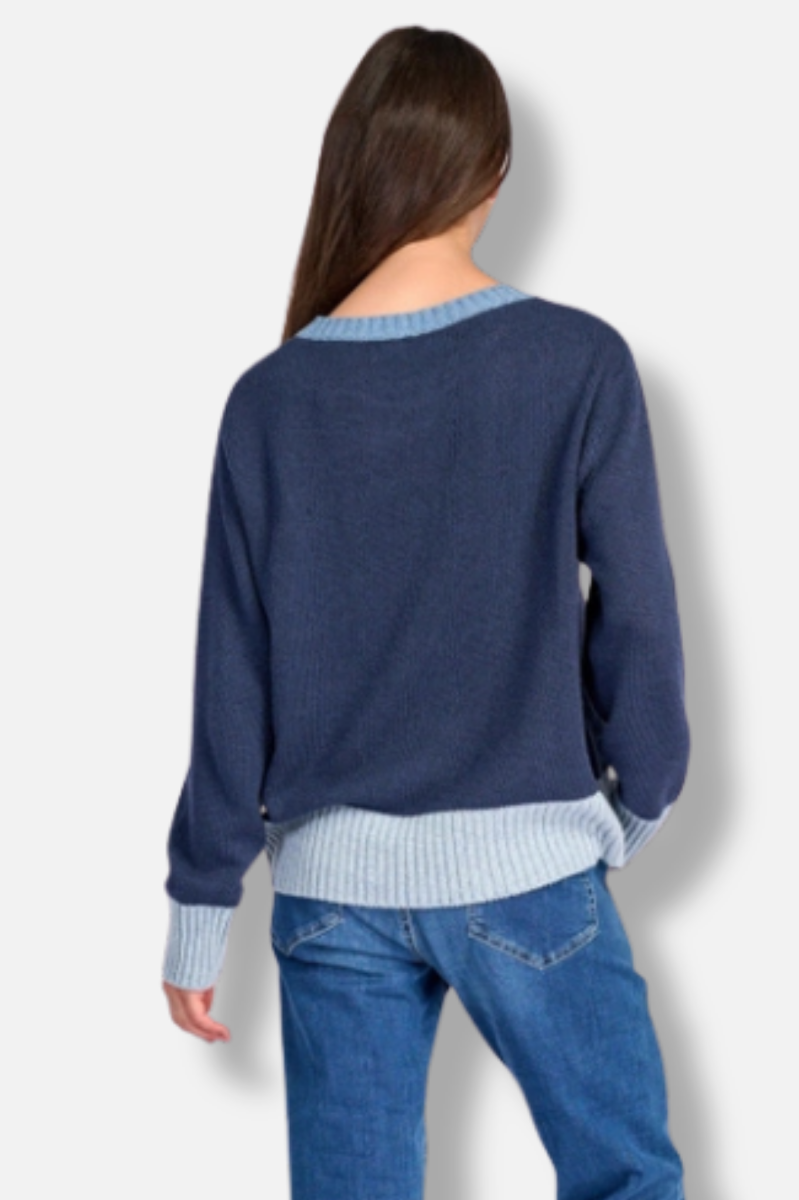 Bauble Pocket Sweater - Navy
