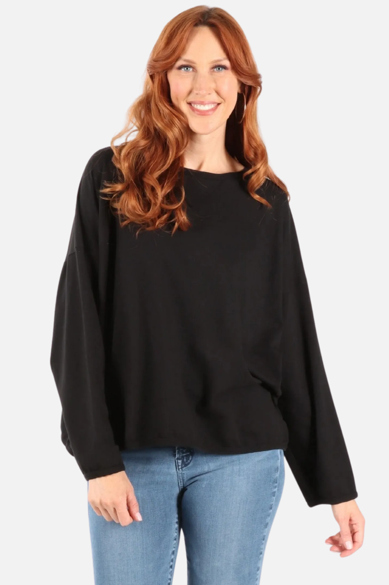 Stretch Terry Sweatshirt - Black