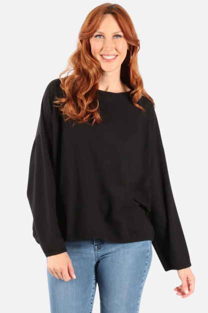 Stretch Terry Sweatshirt - Black