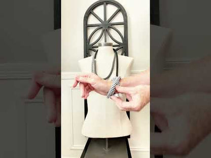 Evolve Necklace & Bracelet - Black & White 