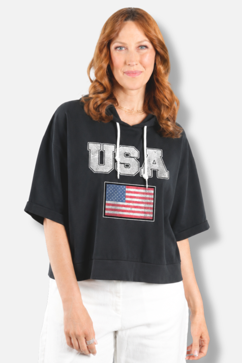 Cropped Hoodie - USA