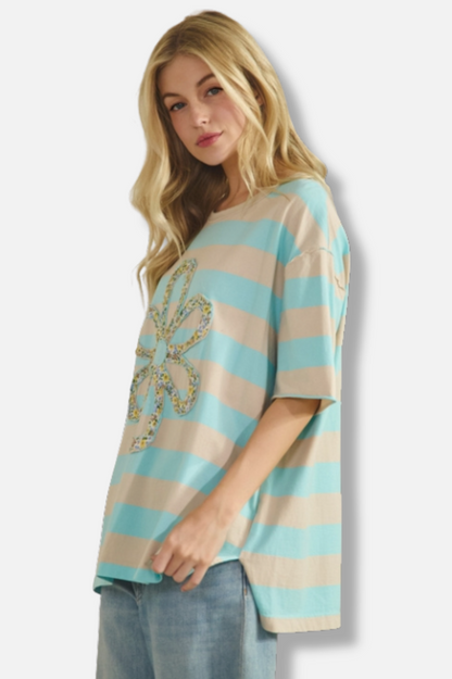 Sweet Bloom Tee - Blue