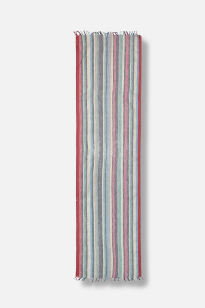 Imani Scarf - Raspberry & Blue