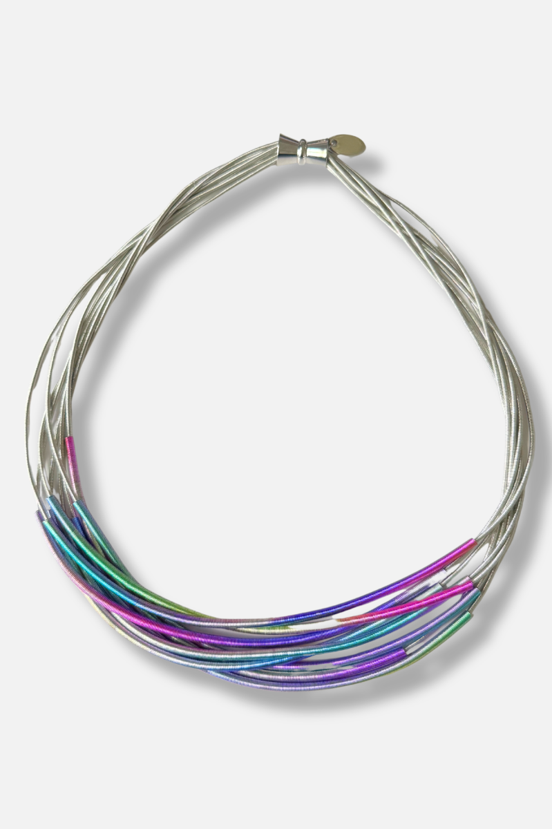 Multi Sleeve Necklace - Rainbow