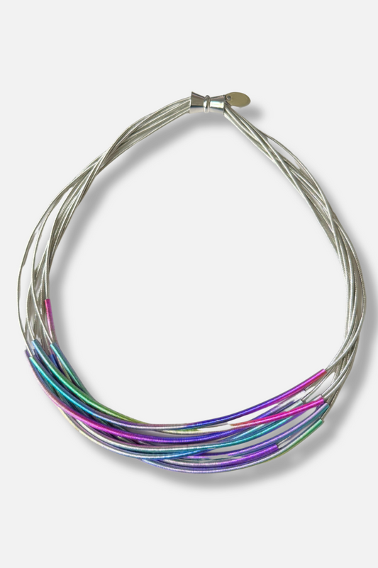 Multi Sleeve Necklace - Rainbow