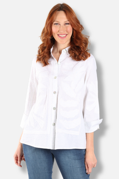 Willow Applique Shirt - Snow