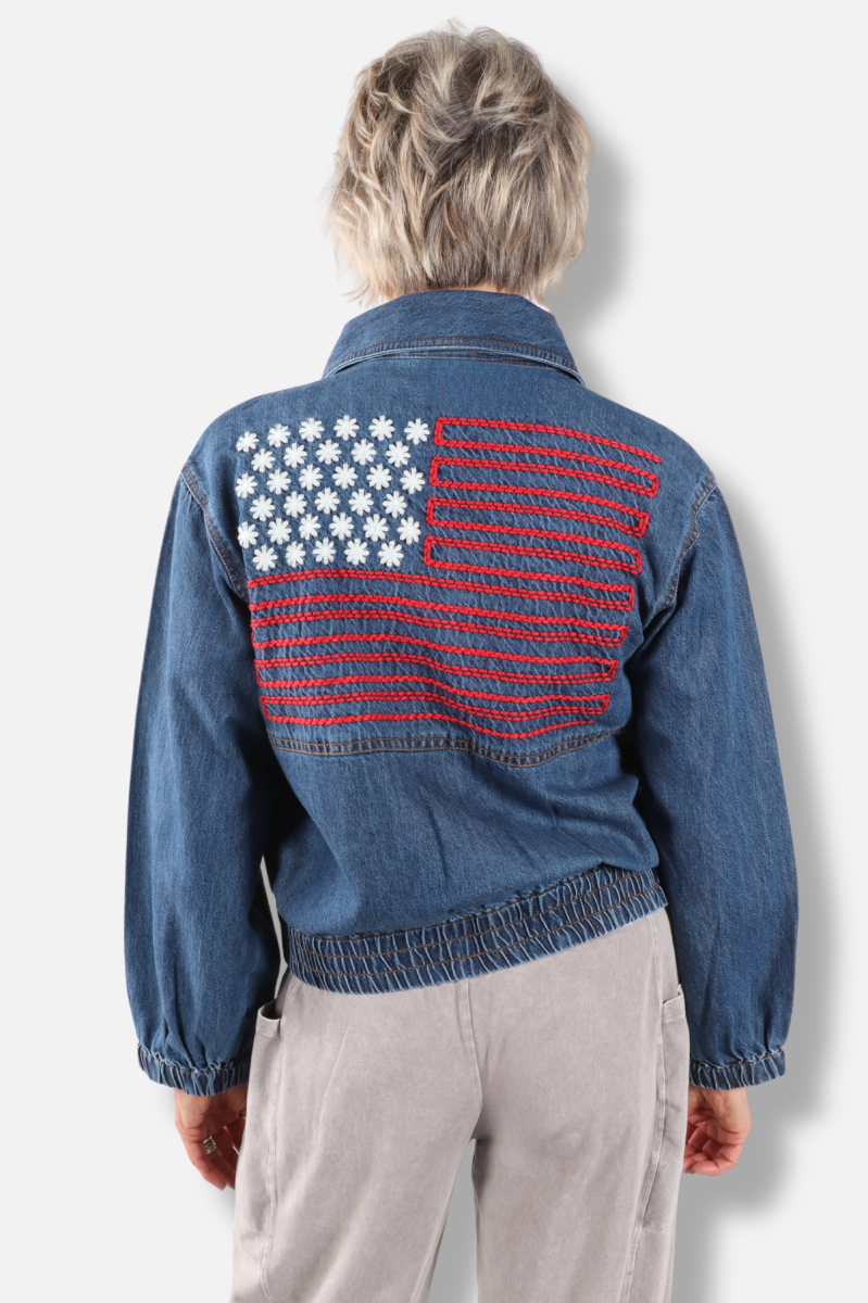 Denim Bomber Jacket - Indigo 