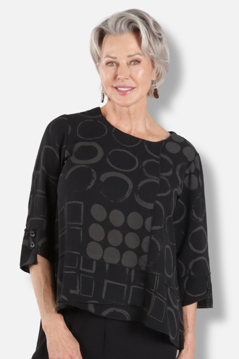 Asymmetrical Tunic - Black 