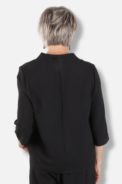 Ruched Top - Black 