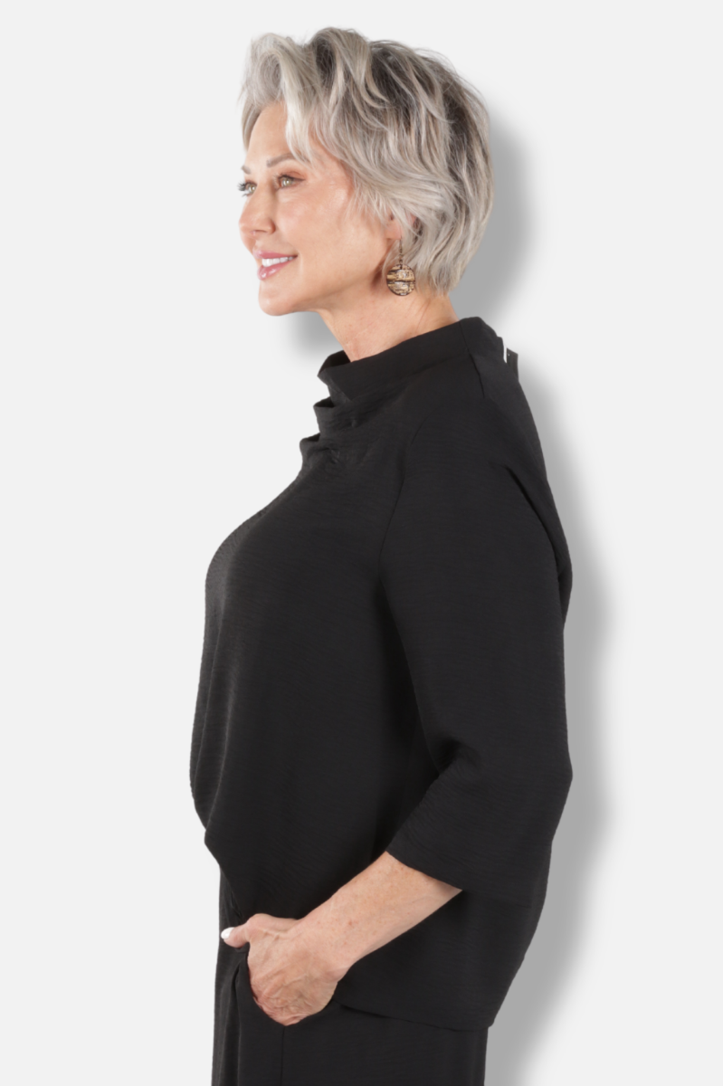 Ruched Top - Black 