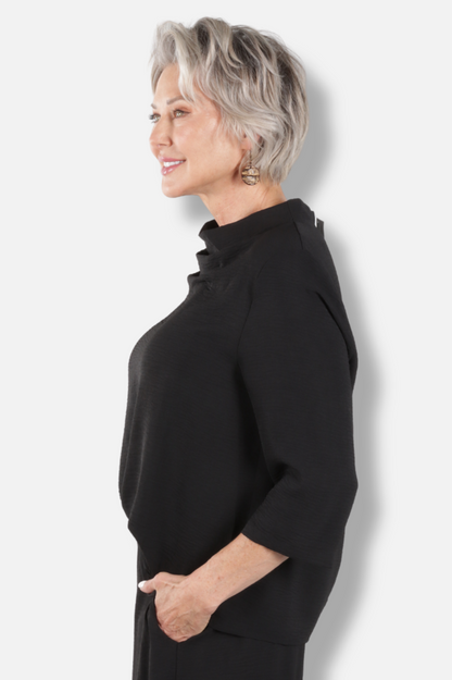Ruched Top - Black 