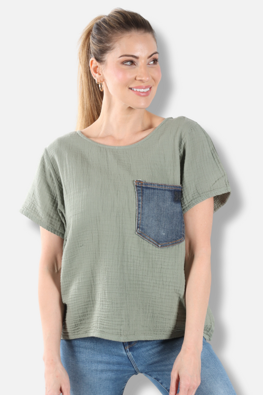 Aletta Top - Sea Grass