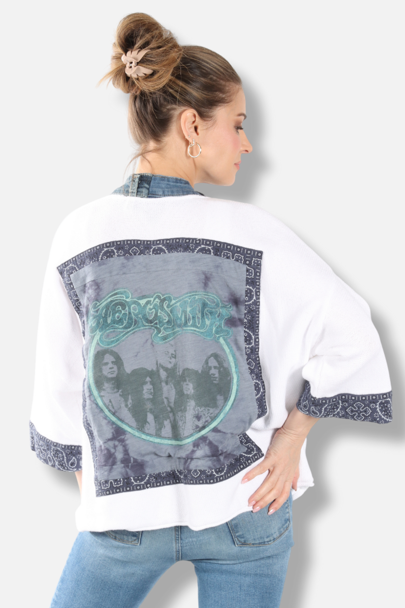 Banded Rock Cardigan - Aerosmith