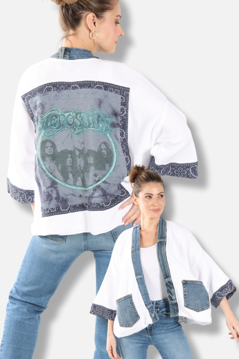Banded Rock Cardigan - Aerosmith