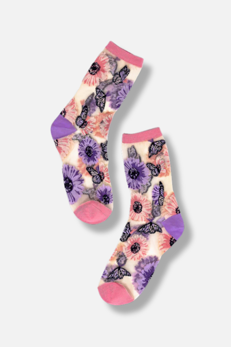 Sheer Sock - Sunflower Butterfly 