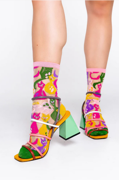 Sheer Sock - Dopamine Cats