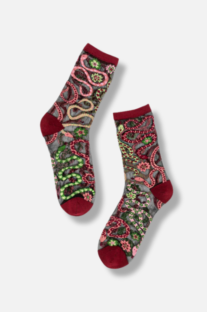 Sheer Sock - Serpentine Floral