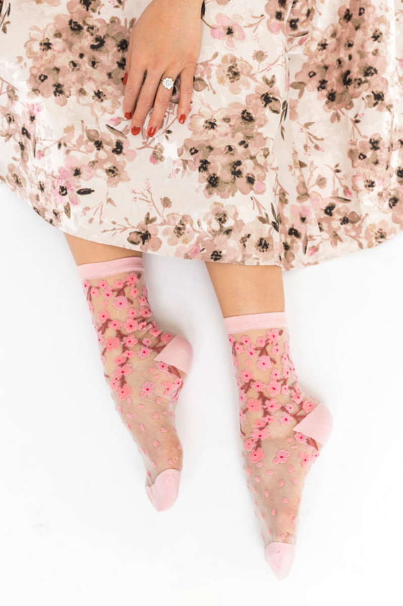 Sheer Sock - Cherry Blossom 