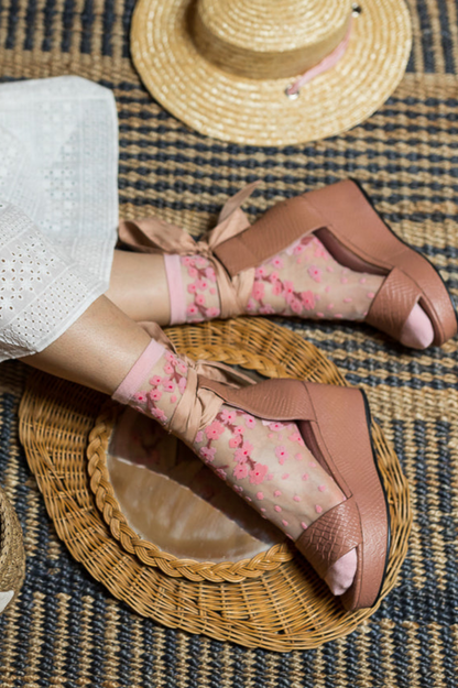 Sheer Sock - Cherry Blossom 