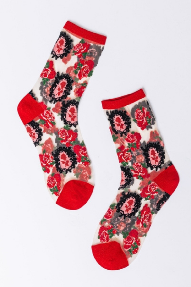 Sheer Sock - Cameo Rose 