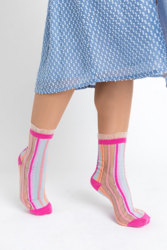 Sheer Sock - Candy Stripe 