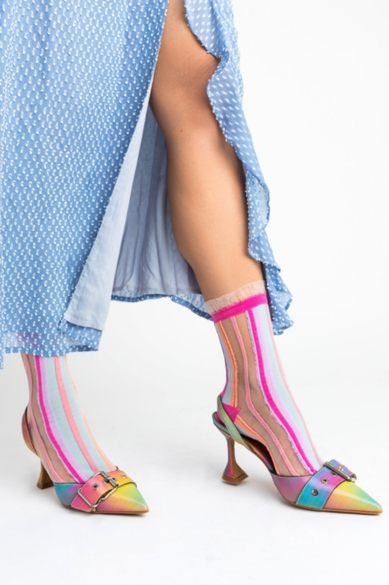 Sheer Sock - Candy Stripe 