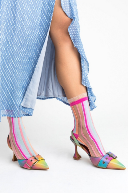 Sheer Sock - Candy Stripe 
