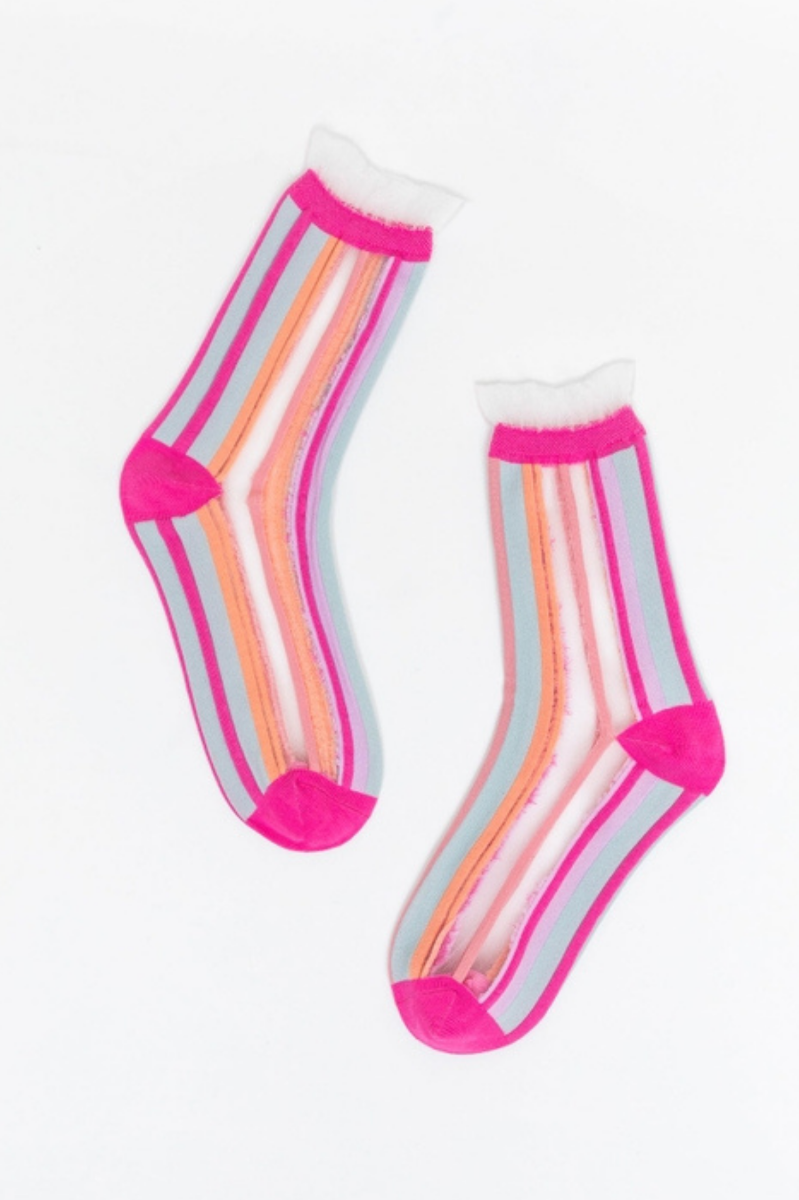 Sheer Sock - Candy Stripe 