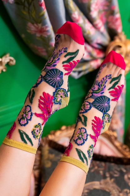 Sheer Sock - Festive Floral 