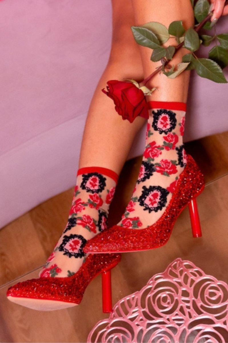 Sheer Sock - Cameo Rose 