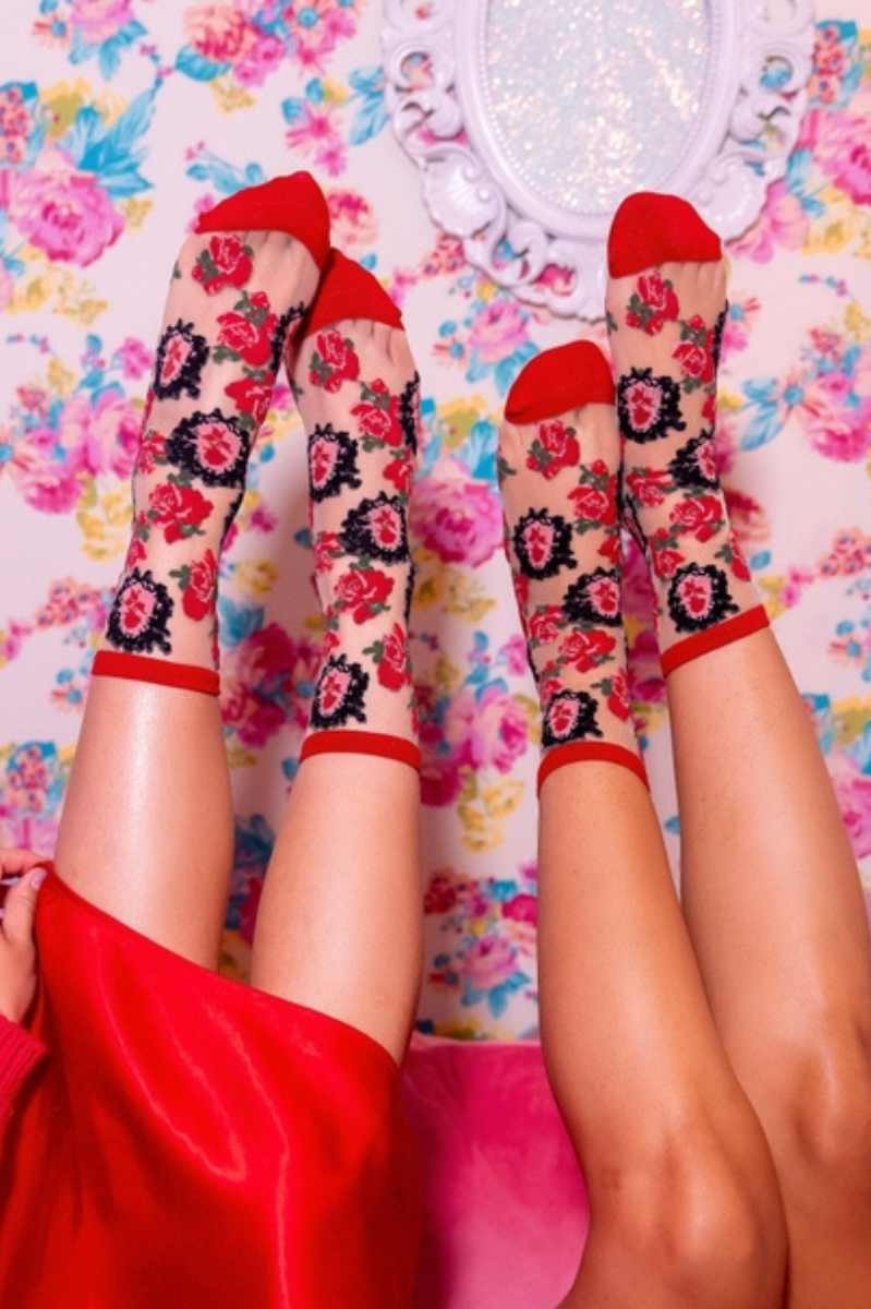 Sheer Sock - Cameo Rose 