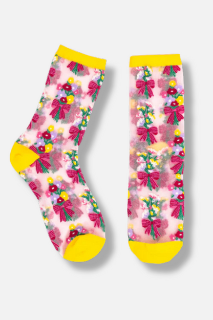 Sheer Sock - Bouquets All Day Shimmer 